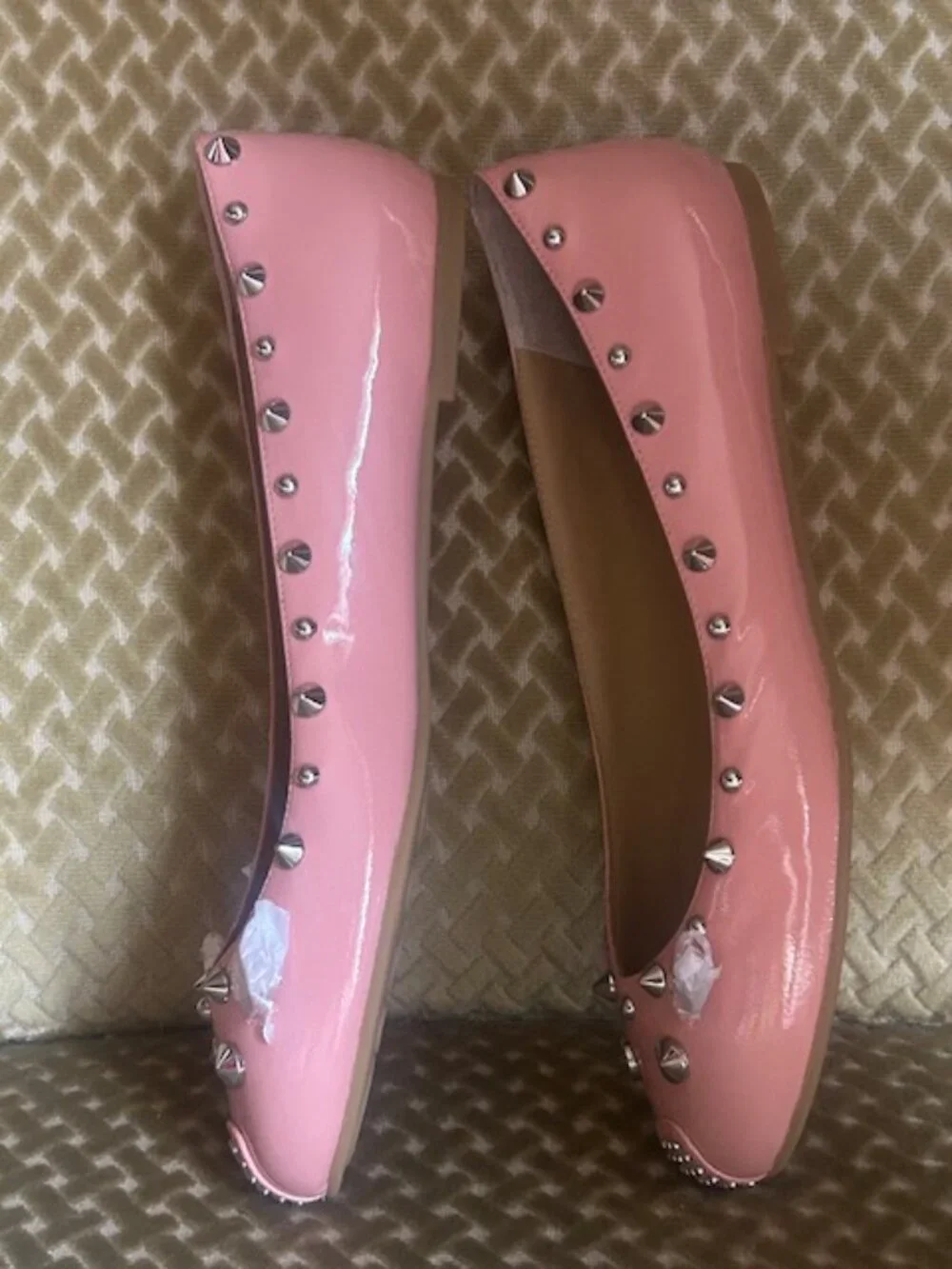 Marc by Marc Jacobs Piggy Pink Patent Leather Studded Ballet Flats NWB - Picture 13 of 16